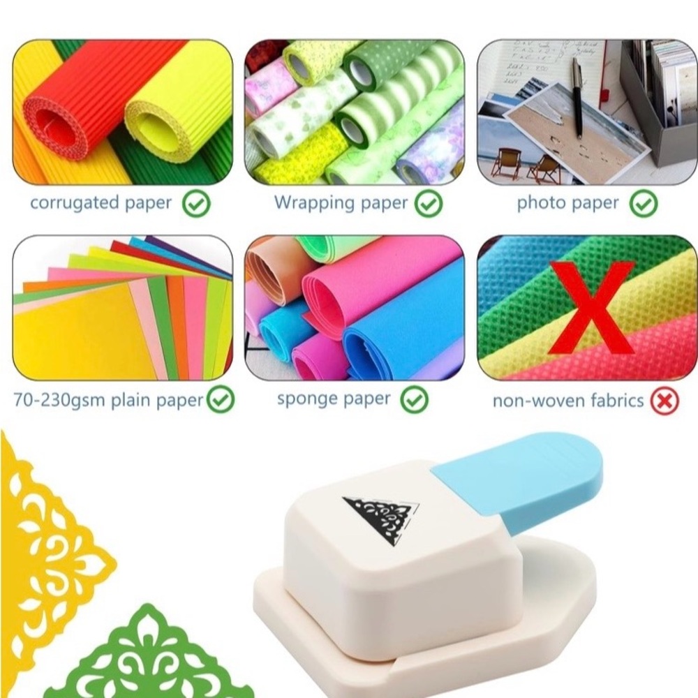 Corner Paper Punch Triangle Lace Pattern Scrapbooking Craft Punch Making Tool - Picture 5 of 5